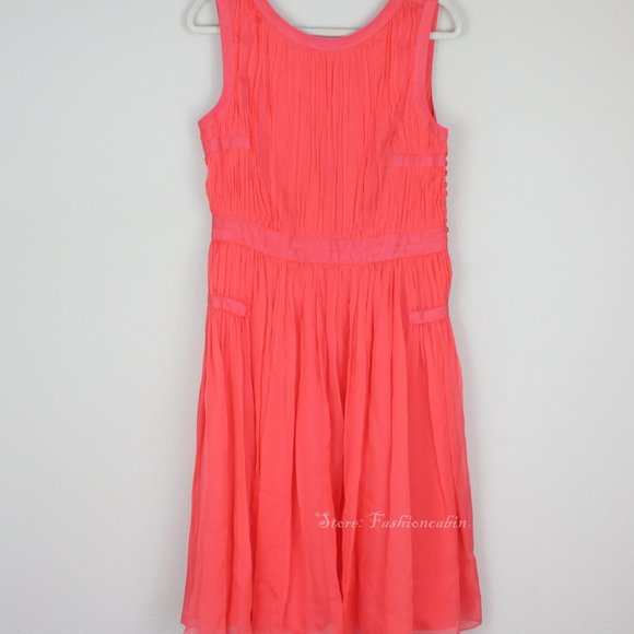 NWT Diane Von Furstenberg DVF Silk Pleated Dress| Flowy Weddings & Special Event - Picture 9 of 15